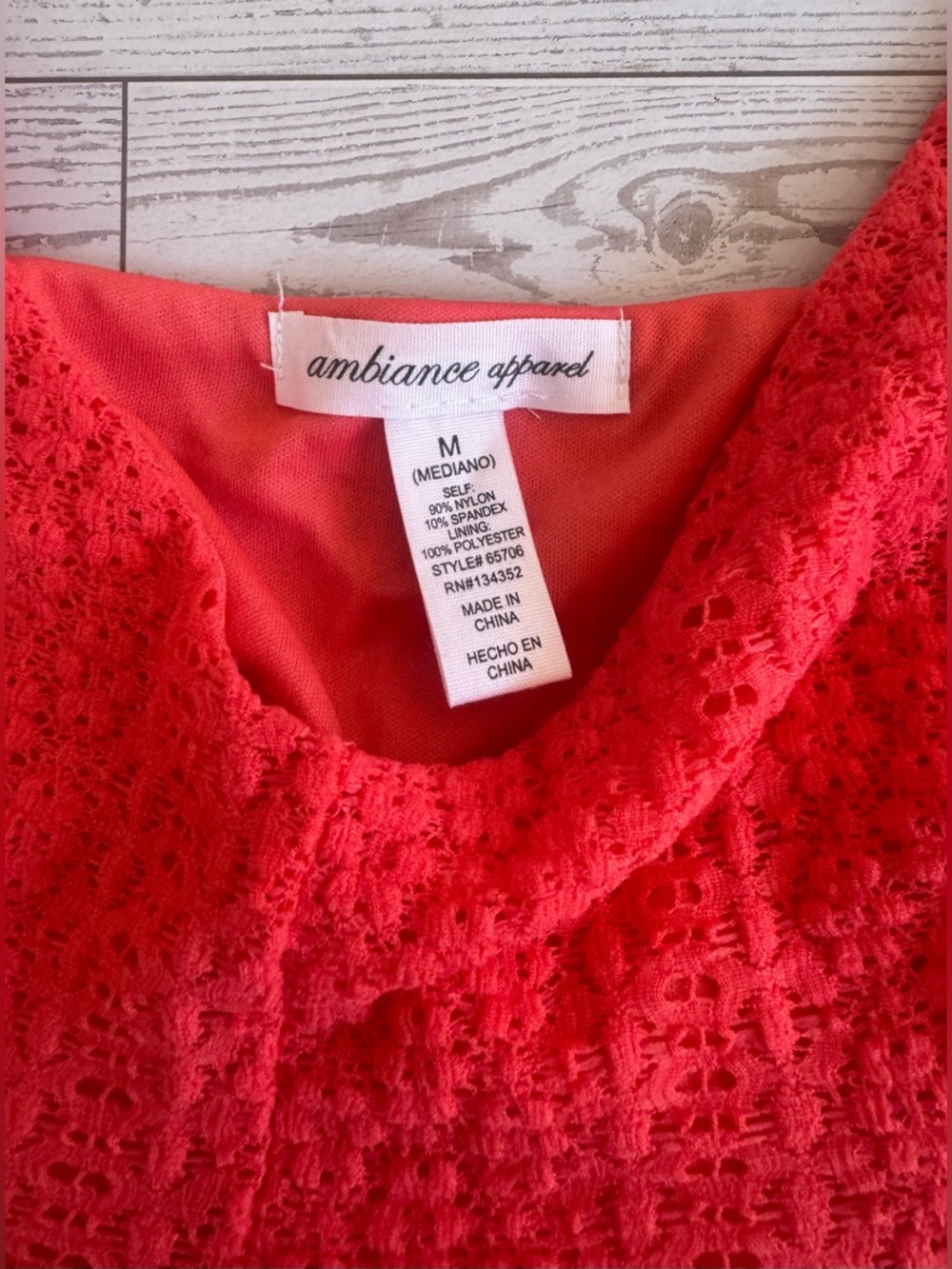 Coral Lace Peplum Top with Adjustable Straps - Picture 7 of 17